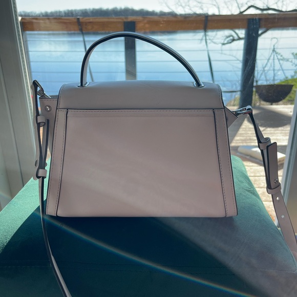 Michael Kors Cream Whitney Leather Satchel Crossbody...